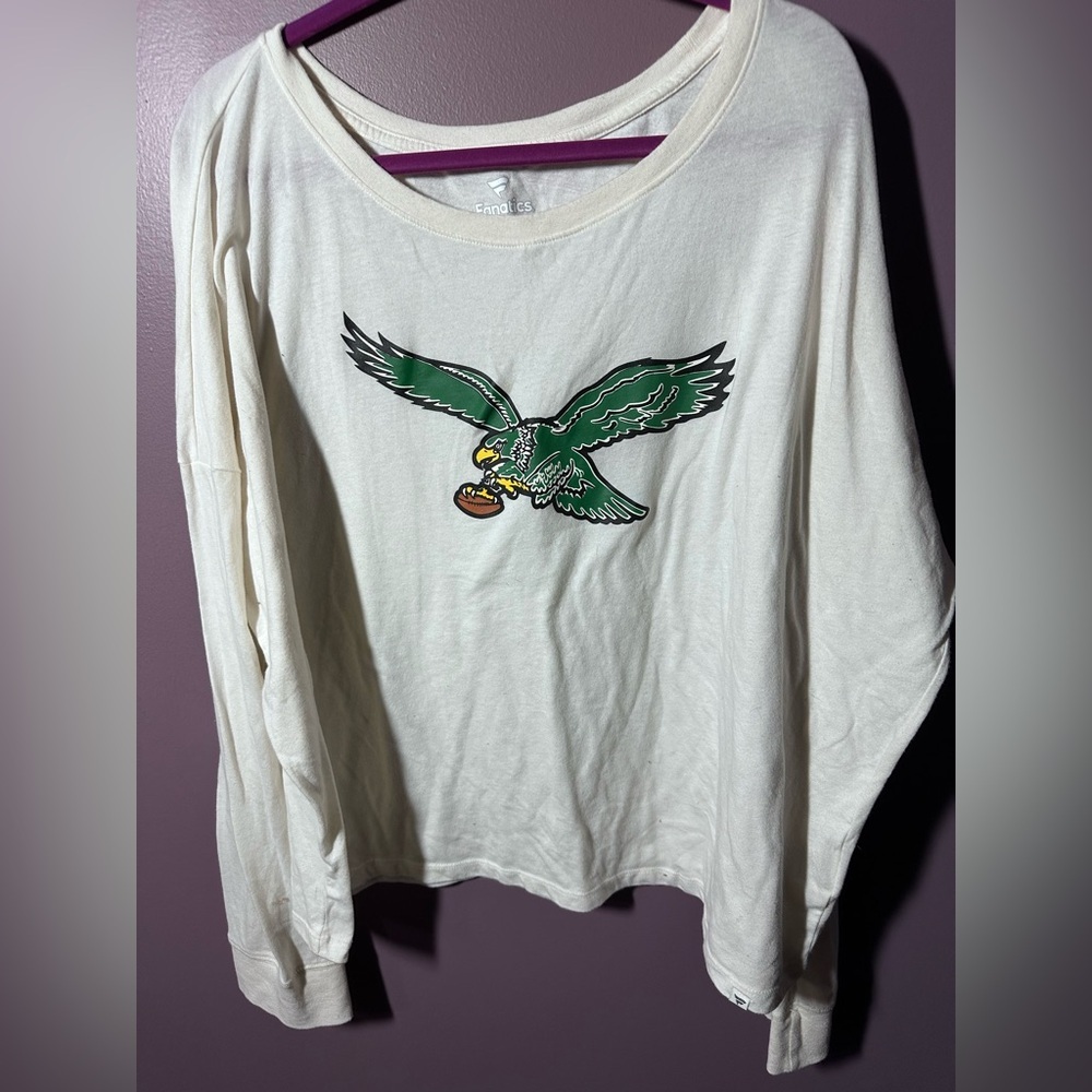 Fanatics Eagles Cream long sleeved  Shirt